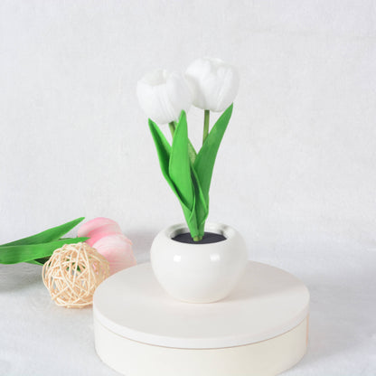 Skorter | Modern Creative Simulation Tulip Peony LED Night Light Table Lamp
