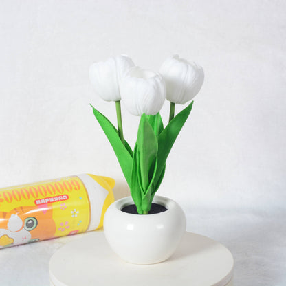 Skorter | Modern Creative Simulation Tulip Peony LED Night Light Table Lamp