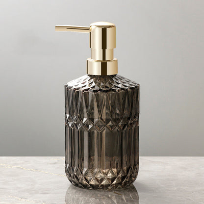 Skorter | Diamond Pattern Glass Soap Dispenser