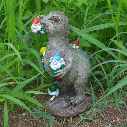 Skorter | Dinosaur Eating Gnomes Decor