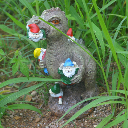 Skorter | Dinosaur Eating Gnomes Decor