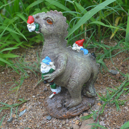 Skorter | Dinosaur Eating Gnomes Decor