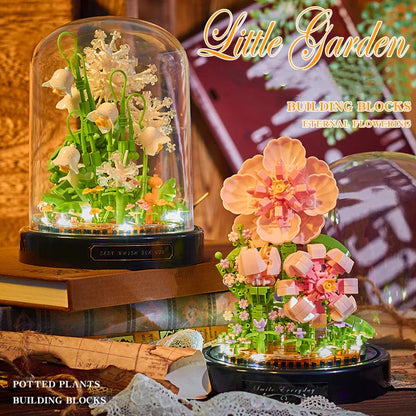 Skorter | Diy Micro Flowers Building Blocks Mini Brick Particles Eternal Life Flowers Home Decoration Assembly Puzzle Toy Kids Gift