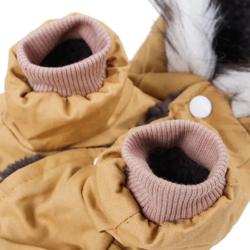 Skorter | Dog jacket with fur trim hood - Dog and cat clothing