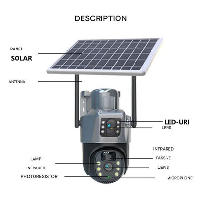Skorter | Wireless Surveillance Camera with Solar Panel & 360° App Control