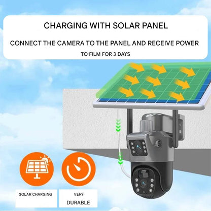 Skorter | DualGuard Solar 4K – Wireless Security Camera with Solar Panel & 360° App Control
