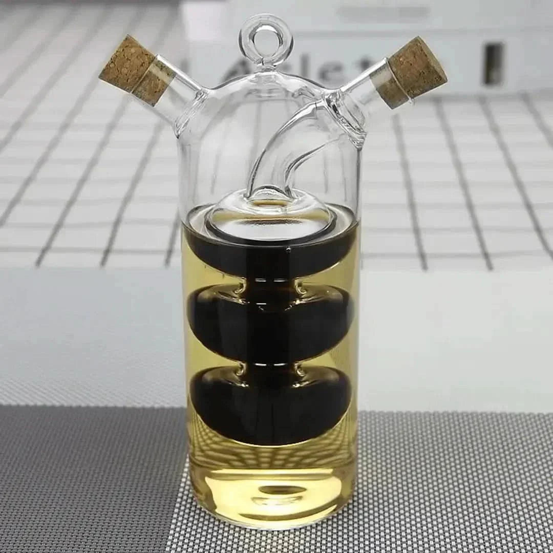 Skorter | Double Glass Oil & Vinegar Dispenser Bottle