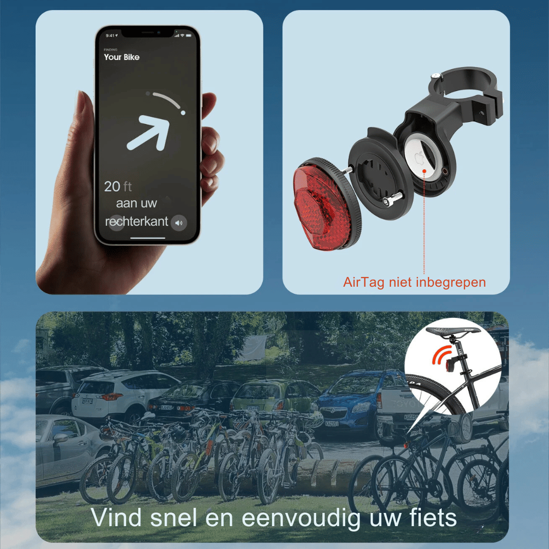 Skorter | Hidden Bike GPS Holder - Apple Airtag And Garmin