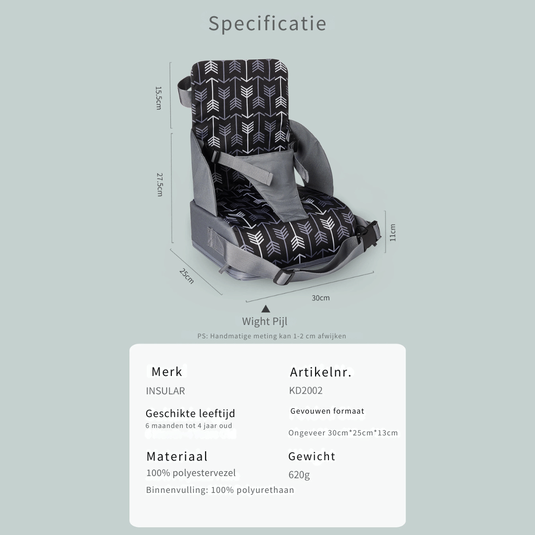 Skorter | Children's Height Chair - Washable Chair With Safety Belt