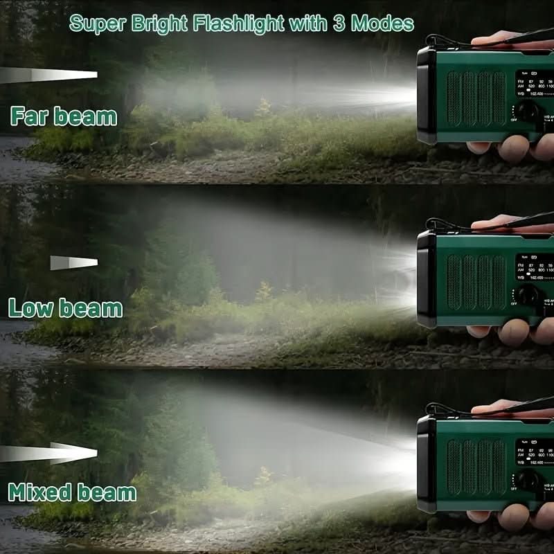 Skorter | Emergency radio with solar, flashlight & USB charging function