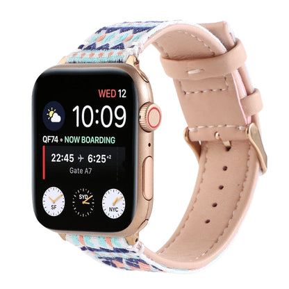 Skorter | Ethnic Leather Watch Band for Apple Watch Series 7 41mm / 6 & SE & 5 & 4 40mm / 3 & 2 & 1 38mm (Pink)