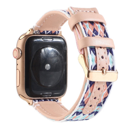 Skorter | Ethnic Leather Watch Strap for Apple Watch Series 7 45mm / 6 & SE & 5 & 4 44mm / 3 & 2 & 1 42mm (Pink)