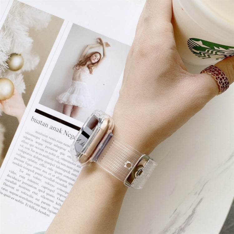 Skorter | Candy Color Transparent TPU Watch Band for Apple Watch Series 3 & 2 & 1 38mm (Yellow Green)