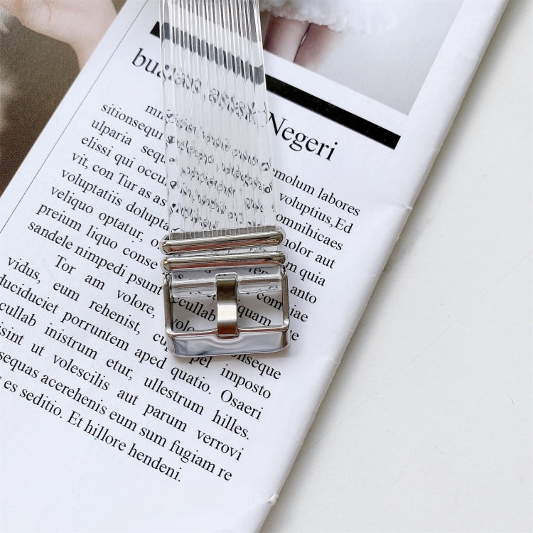 Skorter | Candy Color Transparent TPU Watch Band for Apple Watch Series 7 41mm / & 6 & SE & 5 & 4 40mm (Transparent)