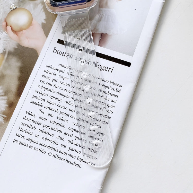 Skorter | Candy Color Transparent TPU Watch Band for Apple Watch Series 7 41mm / & 6 & SE & 5 & 4 40mm (Orange)