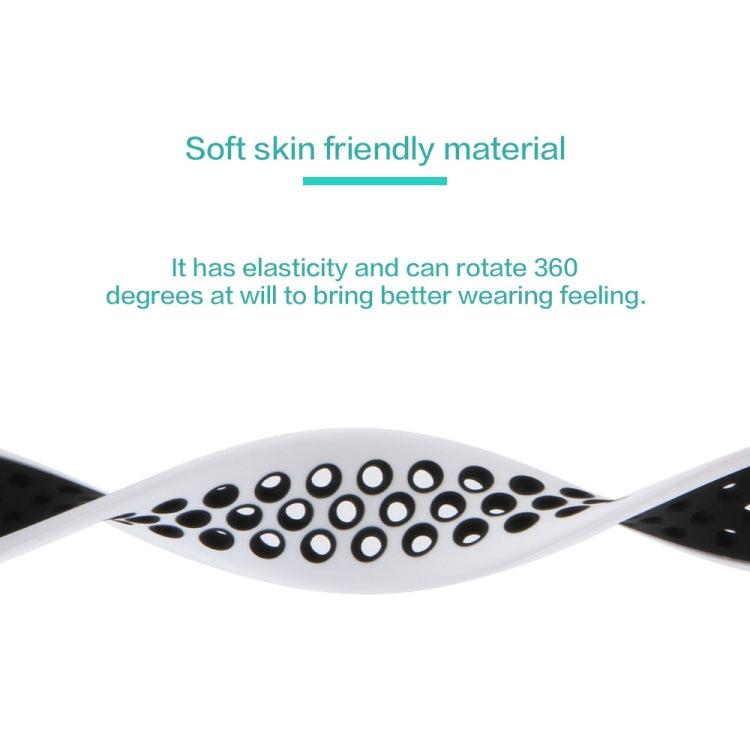 Skorter | Elastic Silicone Watch Band for Apple Watch Series 7 41mm / 6 & SE & 5 & 4 40mm / 3 & 2 & 1 38mm, Length: 160mm (White Black)