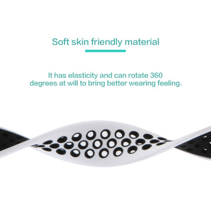 Skorter | Elastic Silicone Watch Band for Apple Watch Series 7 41mm / 6 & SE & 5 & 4 40mm / 3 & 2 & 1 38mm, Length: 160mm (White Black)