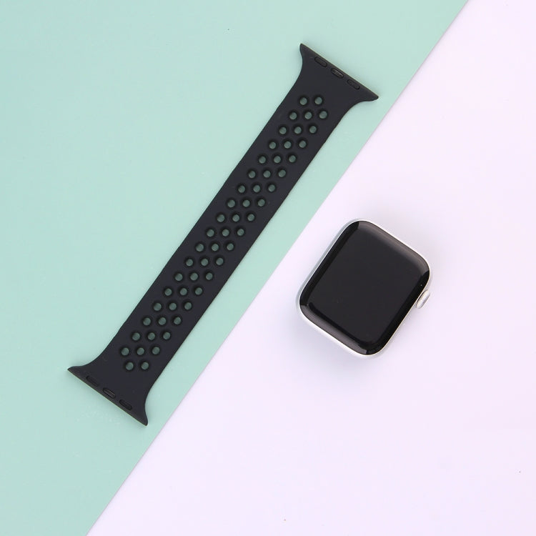 Skorter | Elastic Silicone Watch Strap for Apple Watch Series 9&8&7 41mm / SE 3&SE 2&6&SE&5&4 40mm / 3&2&1 38mm, Length: 160mm (Black)