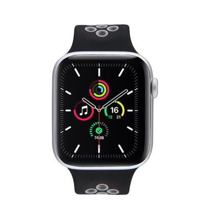 Skorter | Elastic Silicone Band for Apple Watch Series 7 41mm / 6 & SE & 5 & 4 40mm / 3 & 2 & 1 38mm, Length: 160mm (Black Gray)