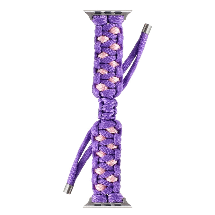 Skorter | Braided Umbrella Rope Watch Band for Apple Watch Ultra 49mm & Watch Ultra 2 49mm / Series 9 & 8 & 7 45mm / SE 3 & SE 2 & 6 & SE & 5 & 4 44mm / 3 & 2 & 1 42mm (Purple)