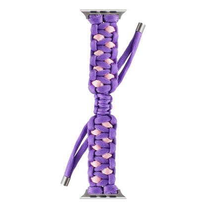 Skorter | Braided Umbrella Rope Watch Band for Apple Watch Ultra 49mm & Watch Ultra 2 49mm / Series 9 & 8 & 7 45mm / SE 3 & SE 2 & 6 & SE & 5 & 4 44mm / 3 & 2 & 1 42mm (Purple)