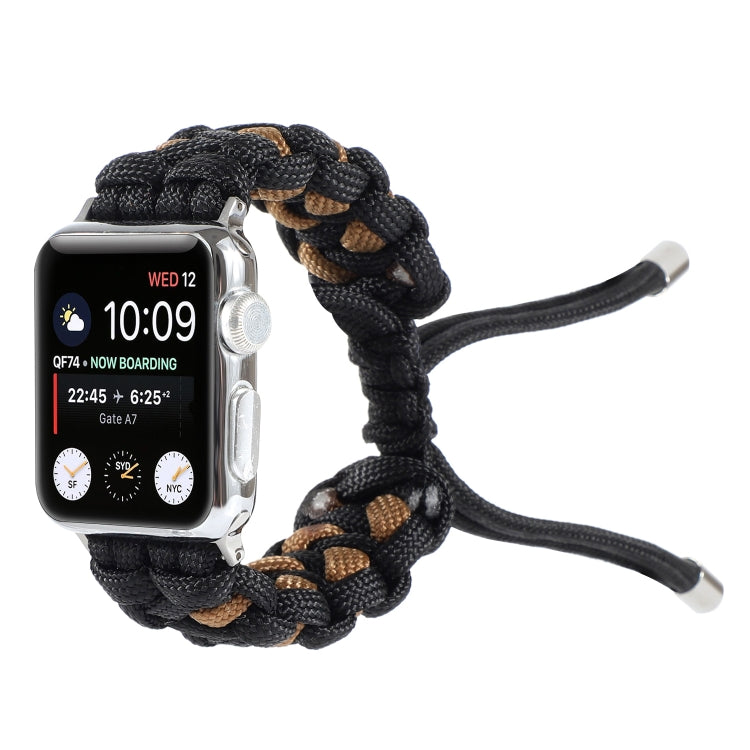 Skorter | Braided umbrella rope watch strap for Apple Watch Series 7 45mm / 6 & SE & 5 & 4 44mm / 3 & 2 & 1 42mm (Black)