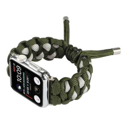 Skorter | Braided Umbrella Cord Watch Strap for Apple Watch Series 7 45 mm / 6 & SE & 5 & 4 44 mm / 3 & 2 & 1 42 mm (Green)