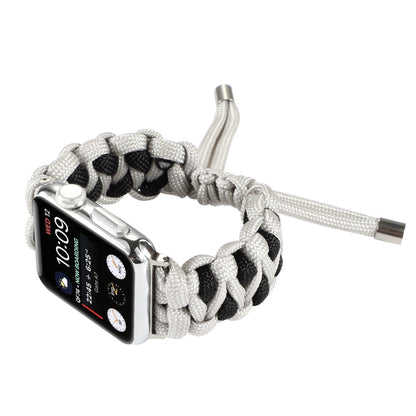 Skorter | Braided Umbrella Cord Watch Strap for Apple Watch Series 7 45mm / 6 & SE & 5 & 4 44mm / 3 & 2 & 1 42mm (Gray)