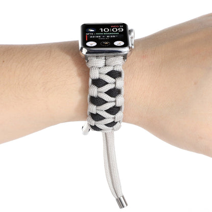 Skorter | Braided Umbrella Cord Watch Strap for Apple Watch Series 7 45mm / 6 & SE & 5 & 4 44mm / 3 & 2 & 1 42mm (Gray)