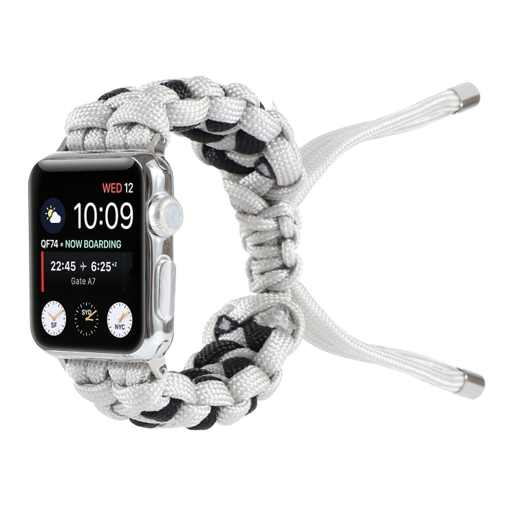 Skorter | Braided Umbrella Cord Watch Strap for Apple Watch Series 7 45mm / 6 & SE & 5 & 4 44mm / 3 & 2 & 1 42mm (Gray)