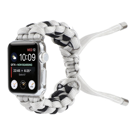 Skorter | Braided Umbrella Cord Watch Strap for Apple Watch Series 7 45mm / 6 & SE & 5 & 4 44mm / 3 & 2 & 1 42mm (Gray)