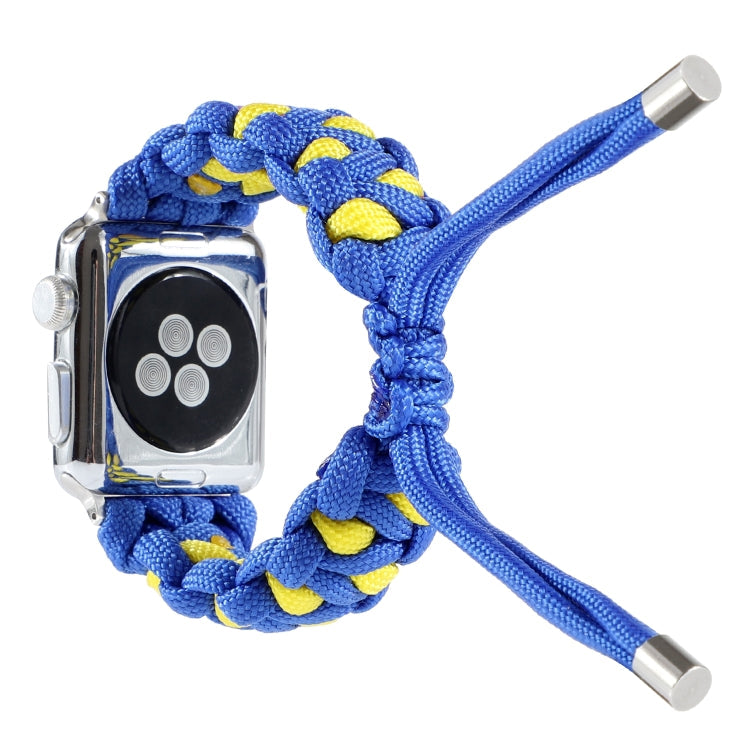 Skorter | Braided umbrella rope watch strap for Apple Watch Series 9&8&7 41mm / SE 3&SE 2&6&SE&5&4 40mm / 3&2&1 38mm (Blue)