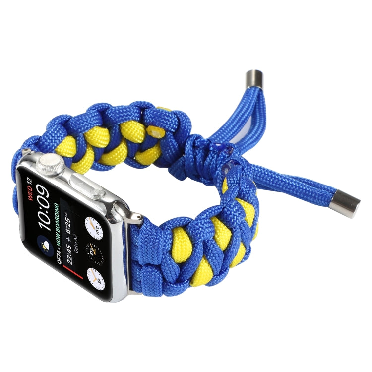 Skorter | Braided umbrella rope watch strap for Apple Watch Series 9&8&7 41mm / SE 3&SE 2&6&SE&5&4 40mm / 3&2&1 38mm (Blue)
