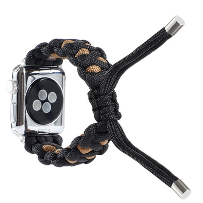 Skorter | Braided Umbrella Cord Watch Band for Apple Watch Series 9&8&7 41mm / SE 3&SE 2&6&SE&5&4 40mm / 3&2&1 38mm (Black)