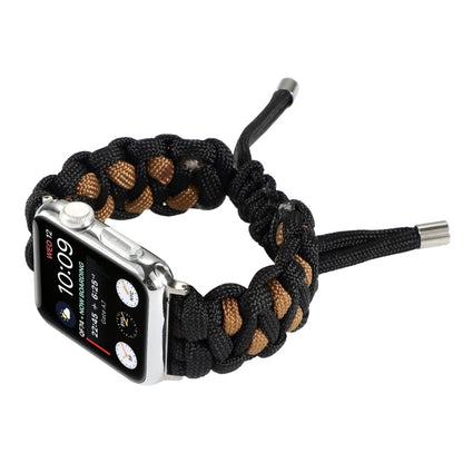 Skorter | Braided Umbrella Cord Watch Band for Apple Watch Series 9&8&7 41mm / SE 3&SE 2&6&SE&5&4 40mm / 3&2&1 38mm (Black)
