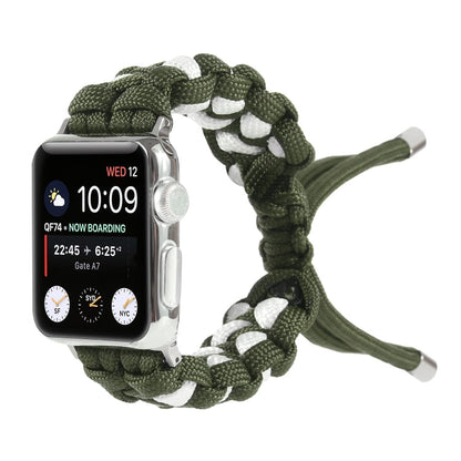 Skorter | Braided Umbrella String Watch Band for Apple Watch Series 9&8&7 41mm / SE 3&SE 2&6&SE&5&4 40mm / 3&2&1 38mm (Green)