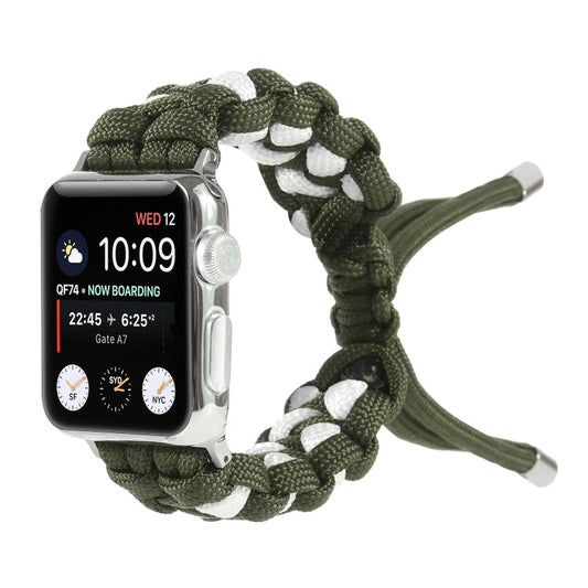 Skorter | Braided Umbrella String Watch Band for Apple Watch Series 9&8&7 41mm / SE 3&SE 2&6&SE&5&4 40mm / 3&2&1 38mm (Green)
