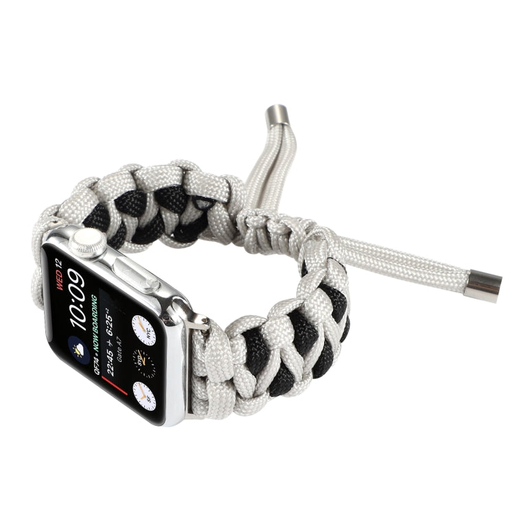 Skorter | Braided Umbrella Cord Watch Band for Apple Watch Series 9&8&7 41mm / SE 3&SE 2&6&SE&5&4 40mm / 3&2&1 38mm (Gray)