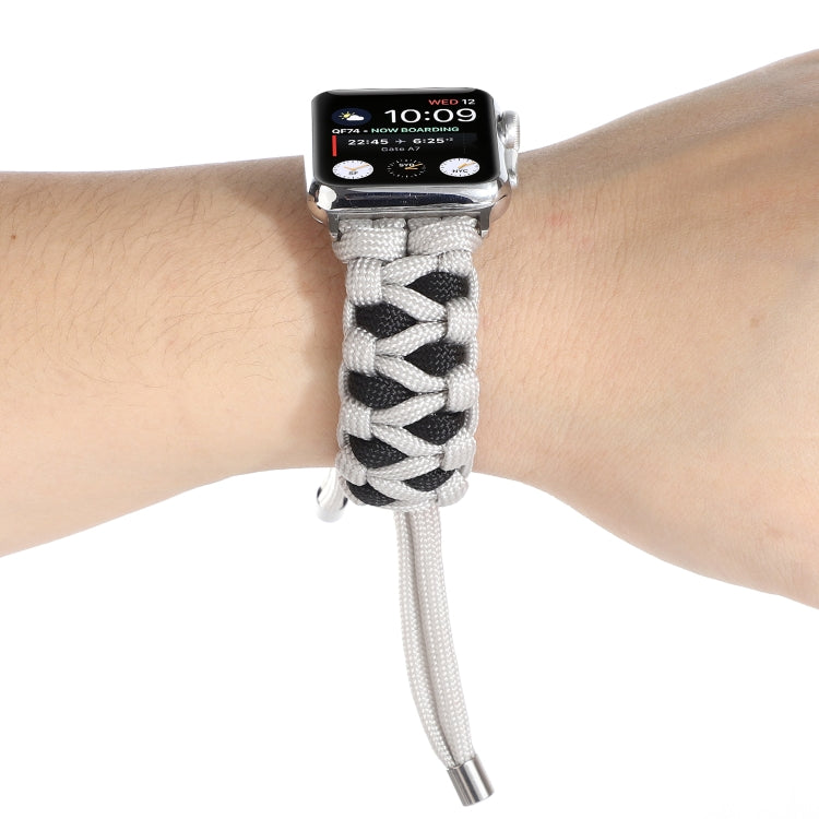 Skorter | Braided Umbrella Cord Watch Band for Apple Watch Series 9&8&7 41mm / SE 3&SE 2&6&SE&5&4 40mm / 3&2&1 38mm (Gray)