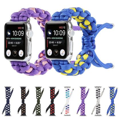 Skorter | Braided Umbrella Cord Watch Band for Apple Watch Series 9&8&7 41mm / SE 3&SE 2&6&SE&5&4 40mm / 3&2&1 38mm (Purple)