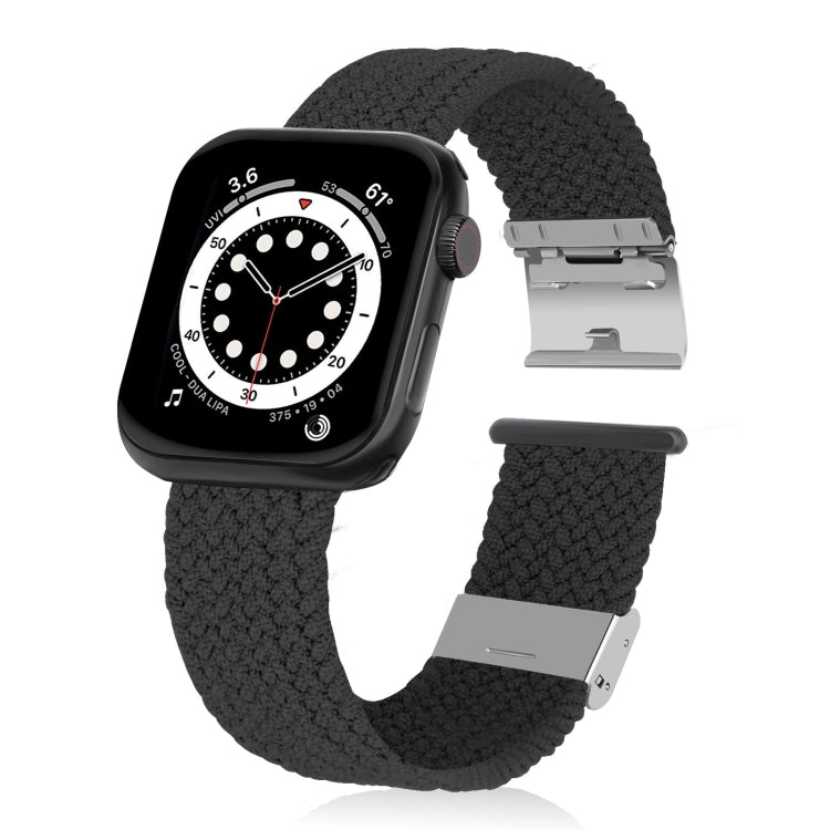 Skorter | Braided + Stainless Steel Watch Strap for Apple Watch Series 7 41mm / 6 & SE & 5 & 4 40mm / 3 & 2 & 1 38mm (Black)
