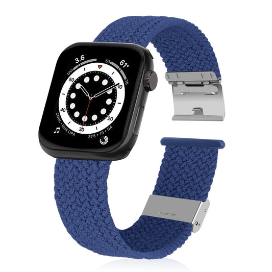 Skorter | Braided + Stainless Steel Watch Band for Apple Watch Series 7 41mm / 6 & SE & 5 & 4 40mm / 3 & 2 & 1 38mm (Cold Sea Blue)