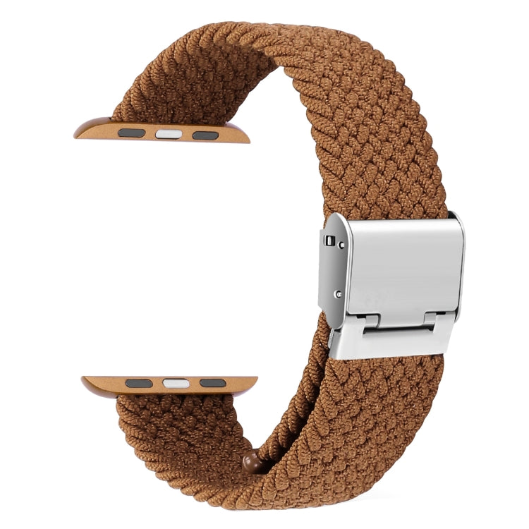 Skorter | Braided + Stainless Steel Bracelet for Apple Watch Series 7 41mm / 6 & SE & 5 & 4 40mm / 3 & 2 & 1 38mm (Brown Yellow)
