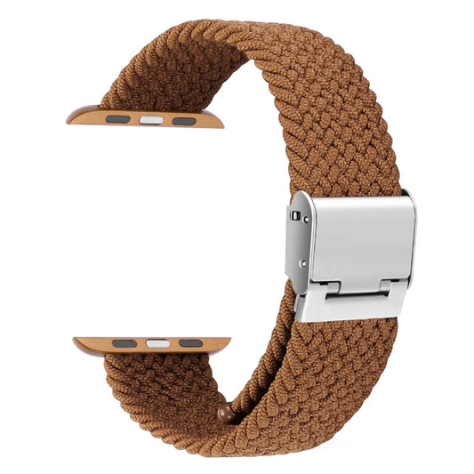 Skorter | Braided + Stainless Steel Bracelet for Apple Watch Series 7 41mm / 6 & SE & 5 & 4 40mm / 3 & 2 & 1 38mm (Brown Yellow)