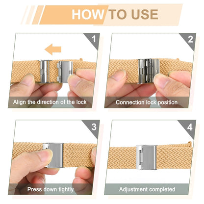 Skorter | Braided + Stainless Steel Watch Strap for Apple Watch Series 7 41mm / 6 & SE & 5 & 4 40mm / 3 & 2 & 1 38mm (Black)