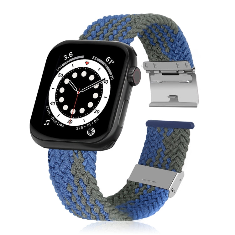 Skorter | Braided + Stainless Steel Watch Band for Apple Watch Series 7 45mm / 6 & SE & 5 & 4 44mm / 3 & 2 & 1 42mm (Teal)