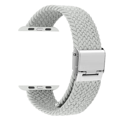 Skorter | Braided + Stainless Steel Watch Band for Apple Watch Ultra 49mm & Watch Ultra 2 49mm / Series 9 & 8 & 7 45mm / SE 3 & SE 2 & 6 & SE & 5 & 4 44mm / 3 & 2 & 1 42mm (White)