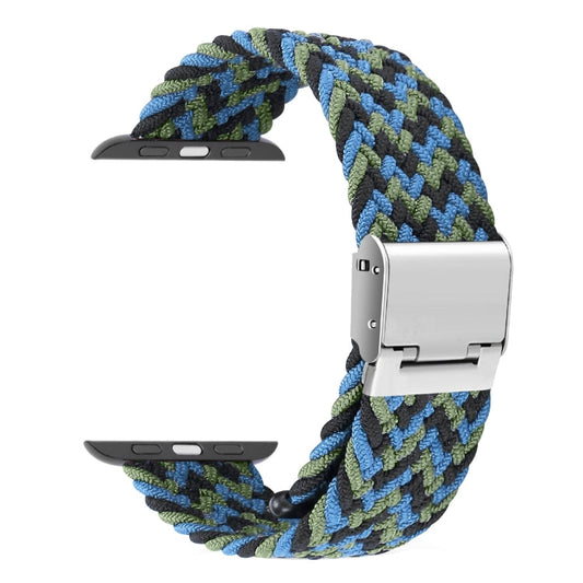 Skorter | Braided + Stainless Steel Watch Strap for Apple Watch Ultra 49mm&Watch Ultra 2 49mm / Series 9&8&7 45mm / SE 3&SE 2&6&SE&5&4 44mm / 3&2&1 42mm (Black Blue Green)