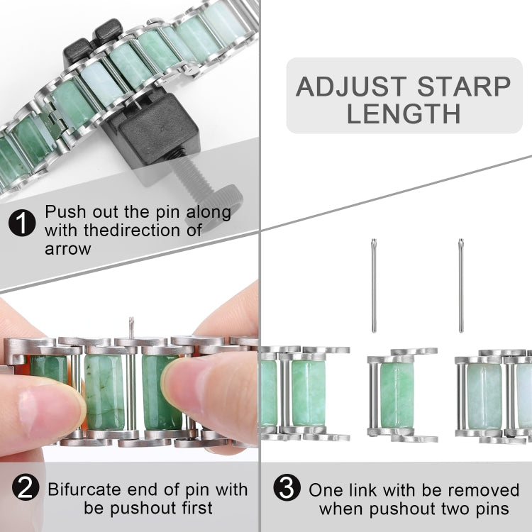 Skorter | Emerald stainless steel watch strap for Apple Watch Ultra 49mm & Watch Ultra 2 49mm / Series 9 & 8 & 7 45mm / SE 3 & SE 2 & 6 & SE & 5 & 4 44mm / 3 & 2 & 1 42mm (Silver)