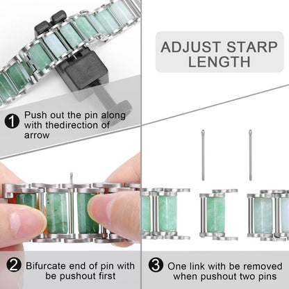 Skorter | Emerald stainless steel watch strap for Apple Watch Ultra 49mm & Watch Ultra 2 49mm / Series 9 & 8 & 7 45mm / SE 3 & SE 2 & 6 & SE & 5 & 4 44mm / 3 & 2 & 1 42mm (Silver)